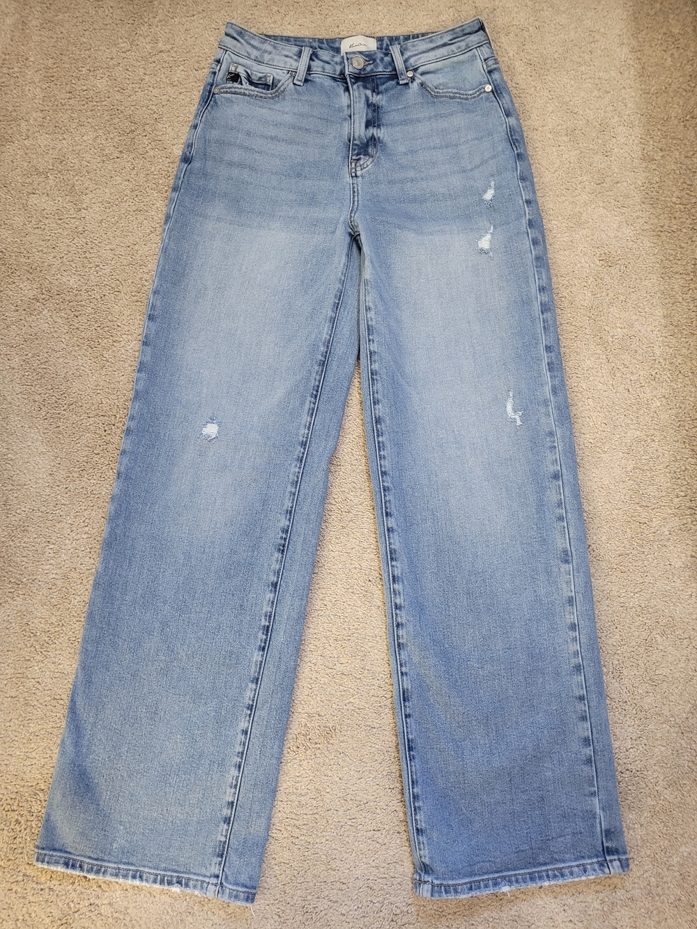 KanCan Light Blue High-Rise Wide Leg Jeans